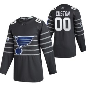 St. Louis Blues Trikot #00 Benutzerdefinierte Grau 2020 NHL All Star